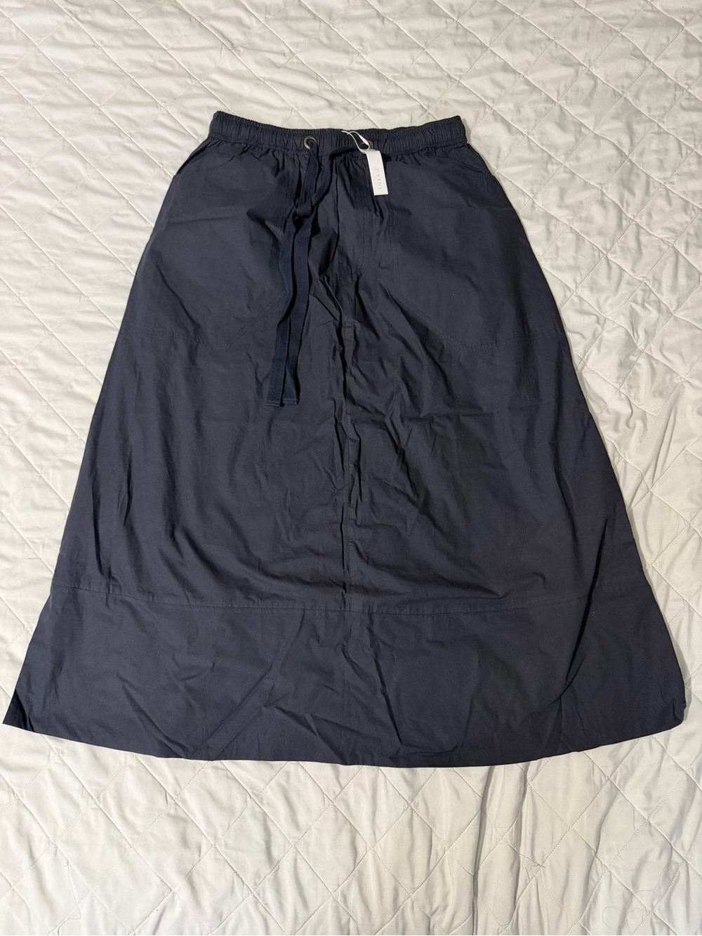 Lilla P Navy A-Line Drawstring Waist Skirt